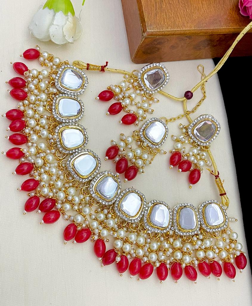 Premium Quality Necklace set  whit tika for women