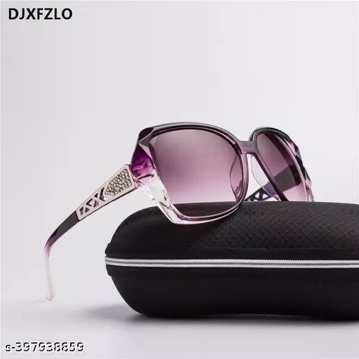 SHEHRIZ - 100% UV protected sunglasses for Women | Size- Medium | Shape- Oversized | Model- 110 (Color-Purple)