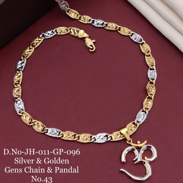 Brass High Gold Men's Chain & Pandal