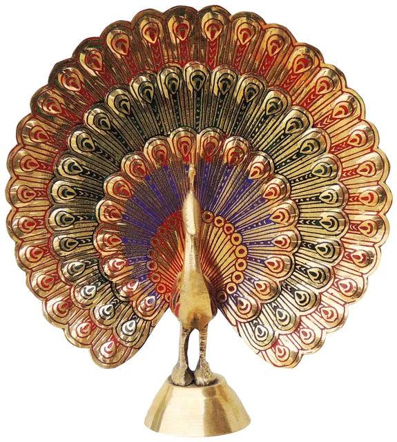 Brass Decorative Showpiece Peacock More - 5.5*1.5*5.5 inch (F375 Y)