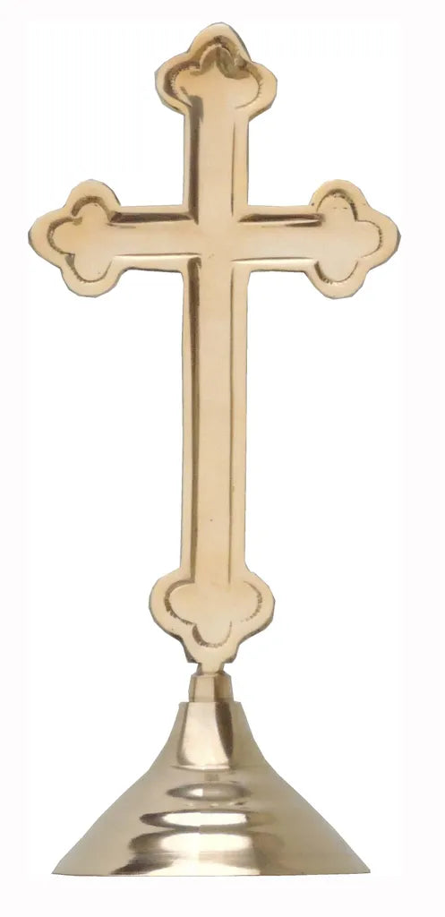 Brass Decorative Showpiece Cross Christmas Gift item - 4.5*3.7*10 inch (F486 C)