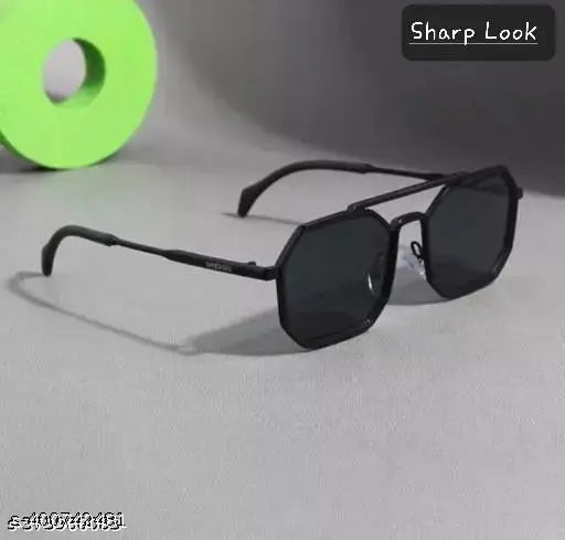 glasses for Men Retro Octagon Metal Sun Glasses Vintage Polygon Shades