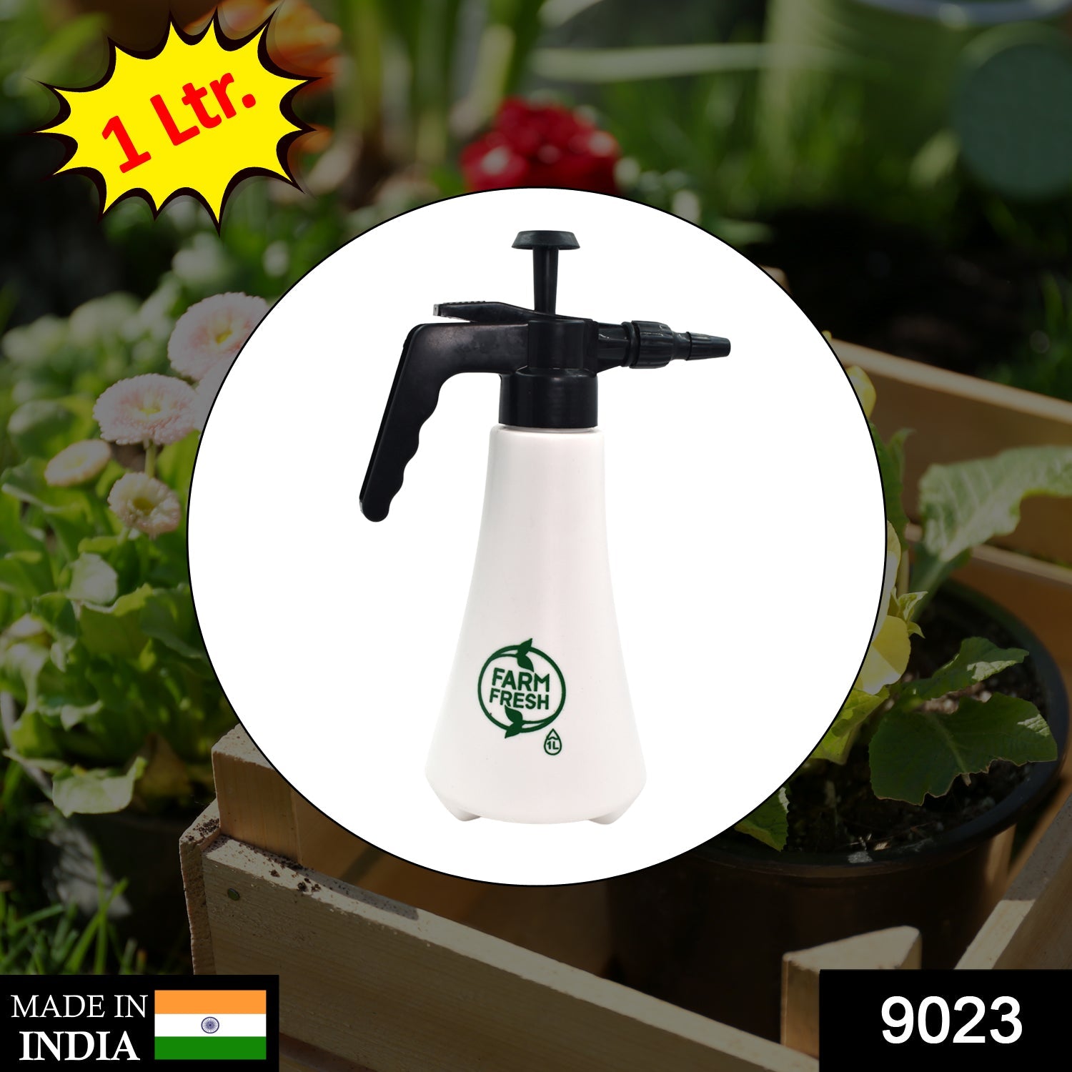 9023 1 litre Garden Sprayer used in all kinds of garden and park for sprinkling and showering purposes. 