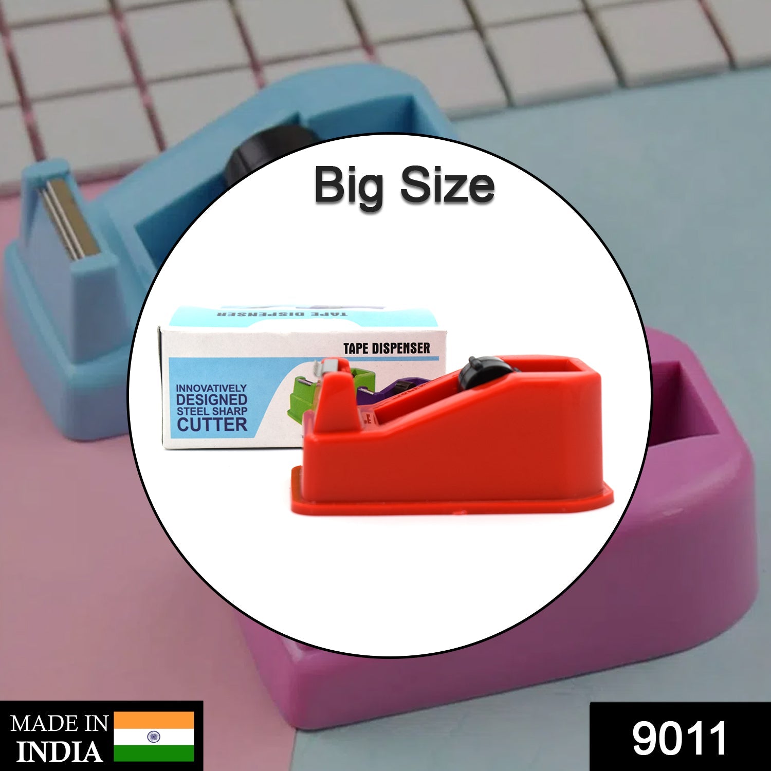 9011 Jumbo Tape Dispenser for using and holding tapes in anywhere purpose etc. 
