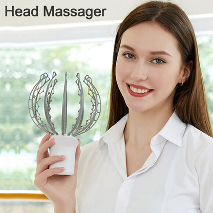 1712 Electric Octopus Claw Scalp Massager Stress Relief Therapeutic Head Scratcher 