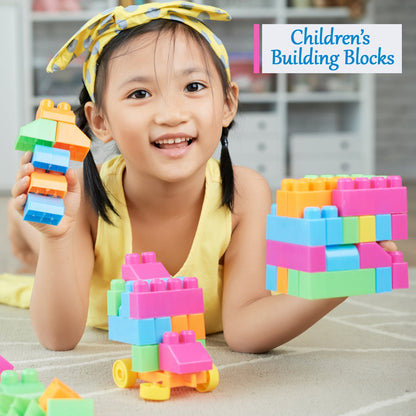 8094 Blocks Set for Kids, Play Fun and Learning Blocks for Kids Games for Children Block Game Puzzles Set Boys, Children (Multicolor, 60 Bricks Blocks) 