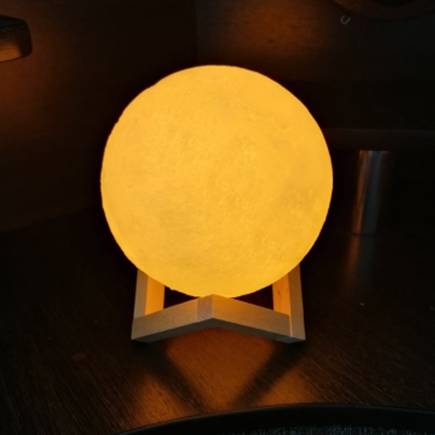 6031 3D Rechargeable Moon Lamp with Touch Control Adjust Brightness 