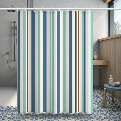 6718 Bright Vertical Stripes in The Shower Curtain (180x220cm) 