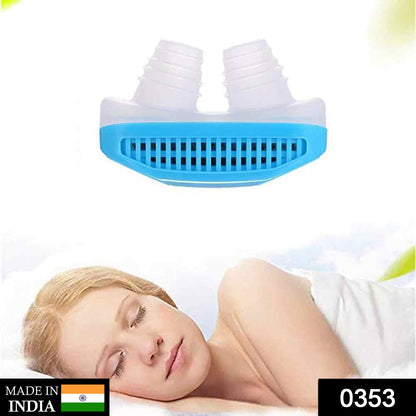 353 - 2 in 1 Anti Snoring and Air Purifier Nose Clip for Prevent Snoring and Comfortable Sleep 