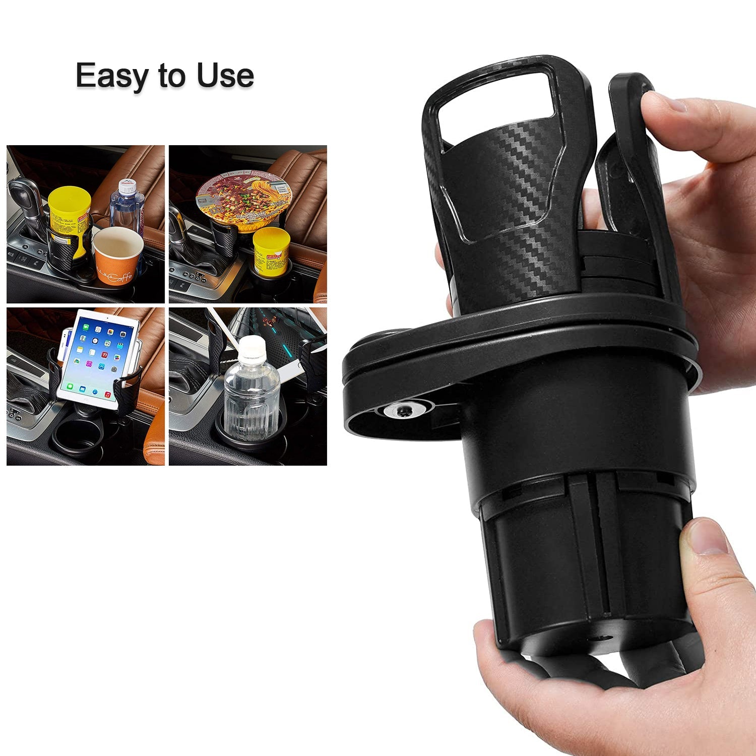7623 Cup Holder, Seat Cup Holder Suitable for 20oz Water Bottles 2 in 1 Cup Holder Universal Vehicle Seat Bottle Mount with Set of Sponge Cushion for Vehicle 