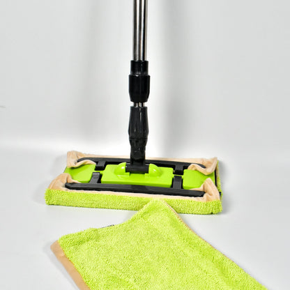 7870 DRY CLEANING FLAT MICROFIBER FLOOR CLEANING MOP WITH STEEL ROD LONG HANDLE DRY MOP 