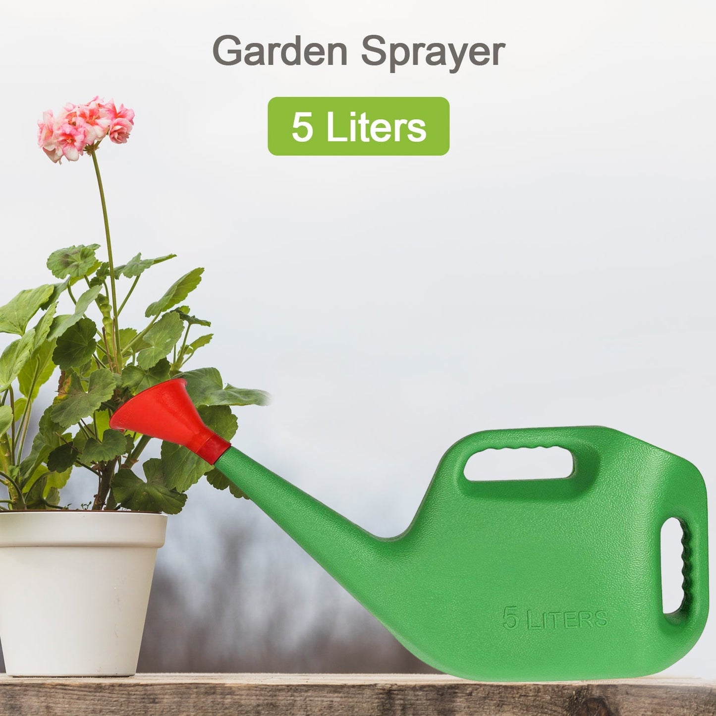 9021 Plastic Watering Can Water Sprayer Sprinkler for Plants Indoor Outdoor Gardening, 5 LTR 