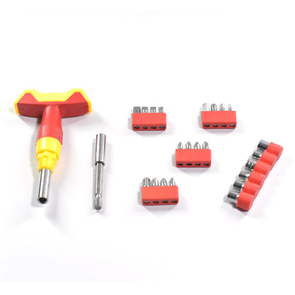 9182 24pcs T-shape screwdriver set Head Ratchet Pawl Socket Spanner hand tools 