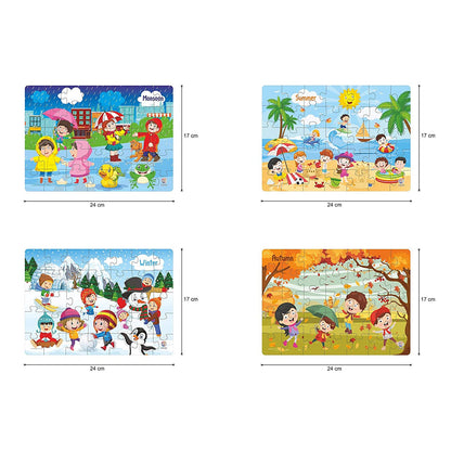 4826 4 In 1 Jigsaw Puzzle widely used by kids and children for playing and enjoying purposes in all kinds of places etc. 