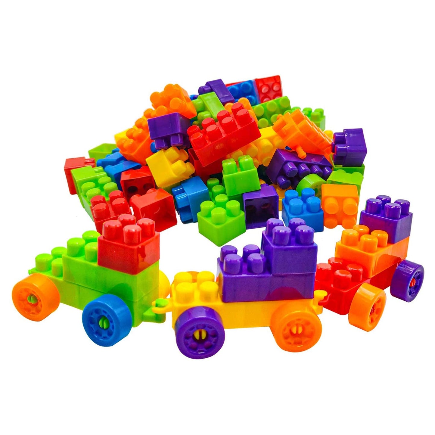 8094 Blocks Set for Kids, Play Fun and Learning Blocks for Kids Games for Children Block Game Puzzles Set Boys, Children (Multicolor, 60 Bricks Blocks) 