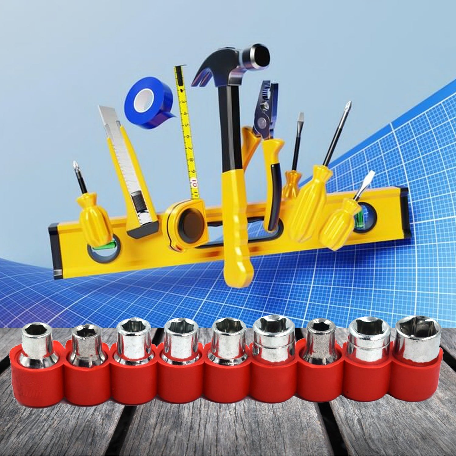 9180 20pcs T-shape screwdriver set Head Ratchet Pawl Socket Spanner hand tools 