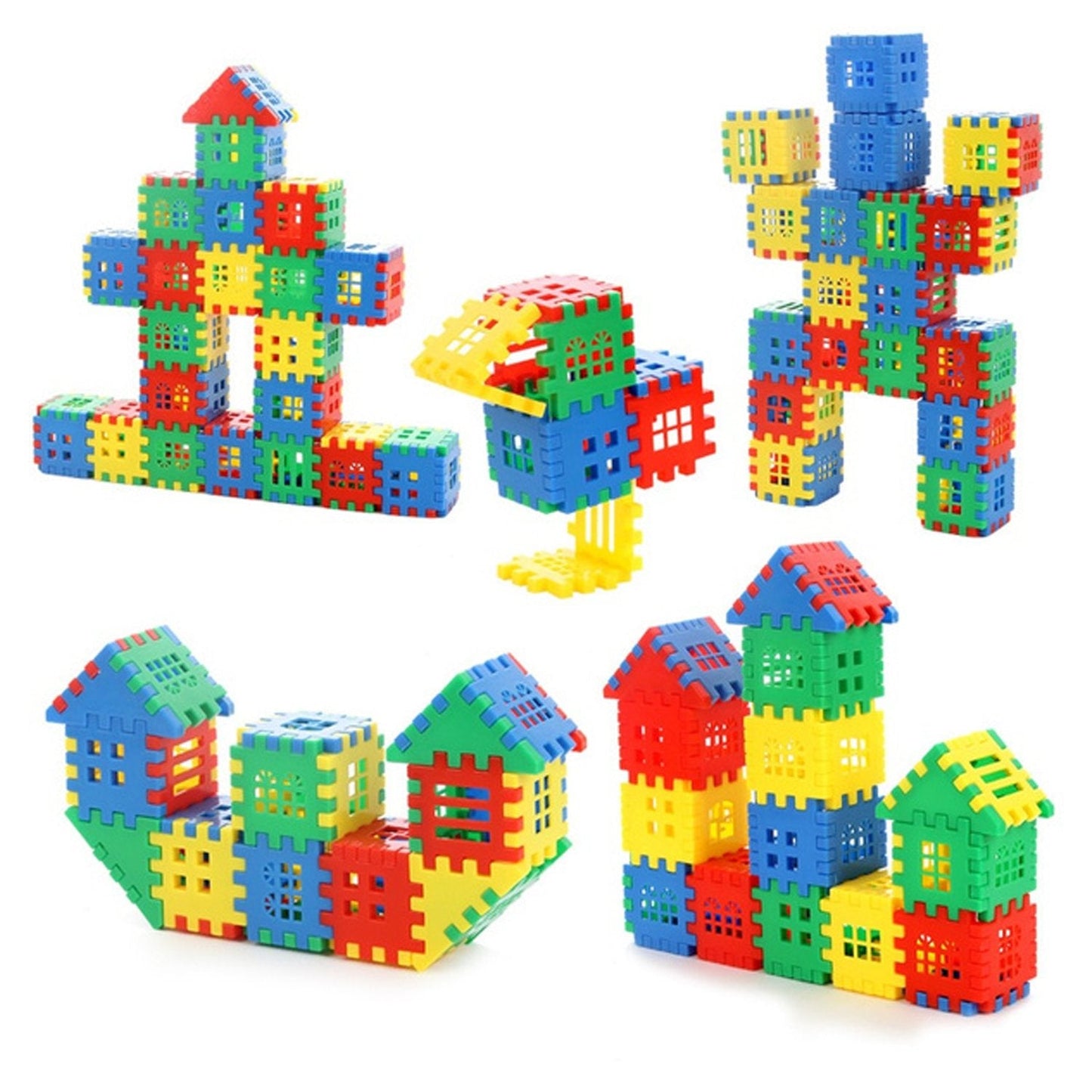 3910 72 Pc House Blocks Toy used in all kinds of household and official places specially for kids and children for their playing and enjoying purposes. 