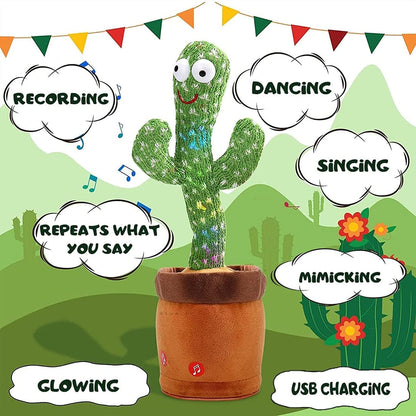 8047L  Dancing Cactus Talking Toy, Chargeable Toy (loose) 