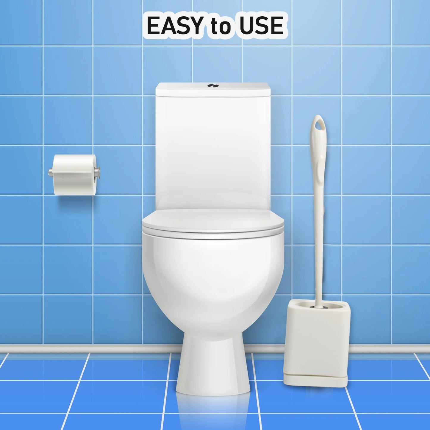 7624 Toilet Brush Set Household Cleaning Toilet Brushes Holder Sets Home Bathroom 