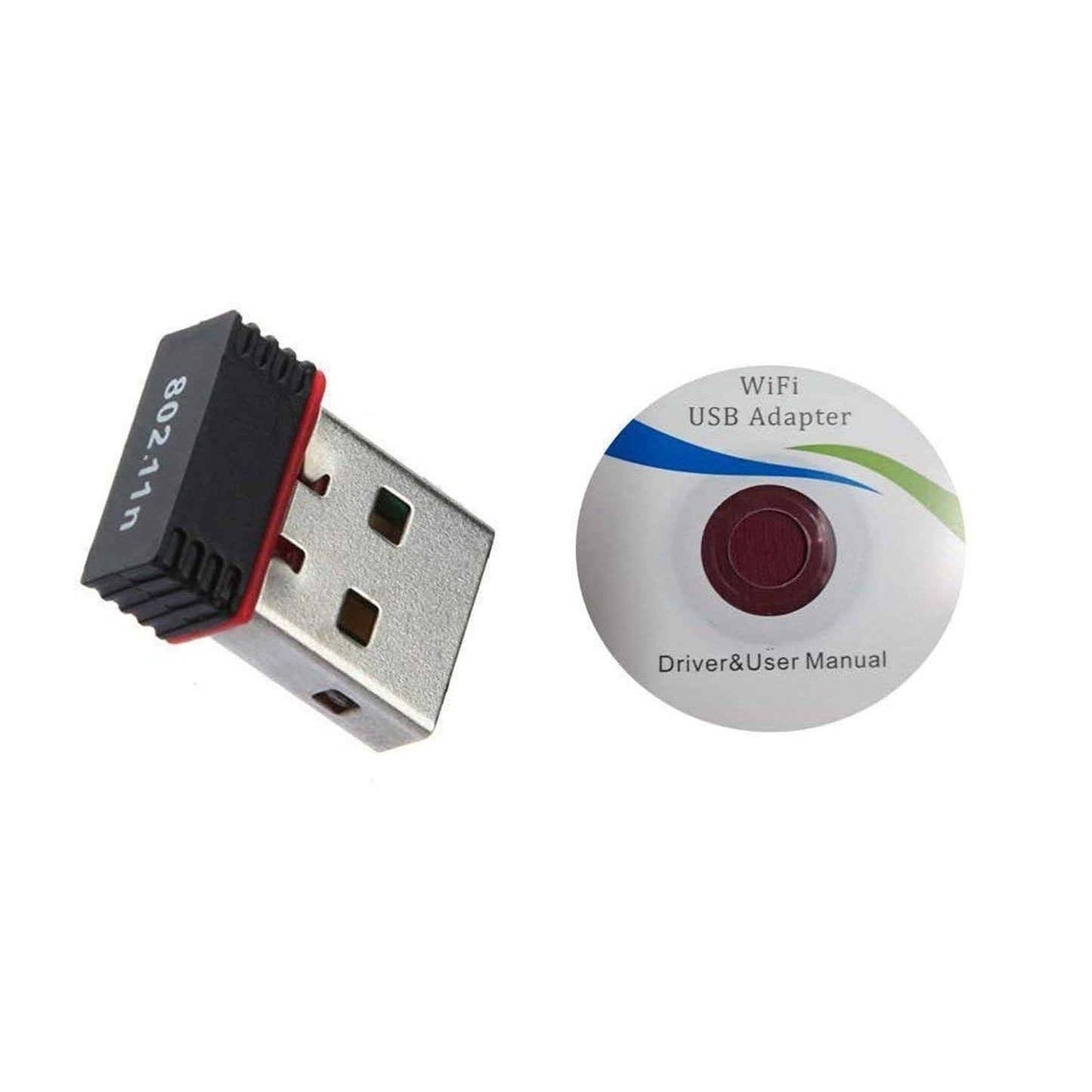 7224 Wi-Fi Receiver Wireless Mini Wi-Fi Network Adapter with with Driver Cd For Computer & Laptop And Etc Device Use 