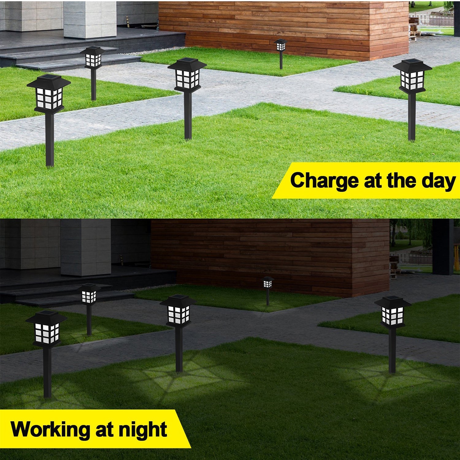 6625 Solar Garden Lights LED Outdoor Stake Spotlight Fixture for Garden Light (Pack of 2pc ) 
