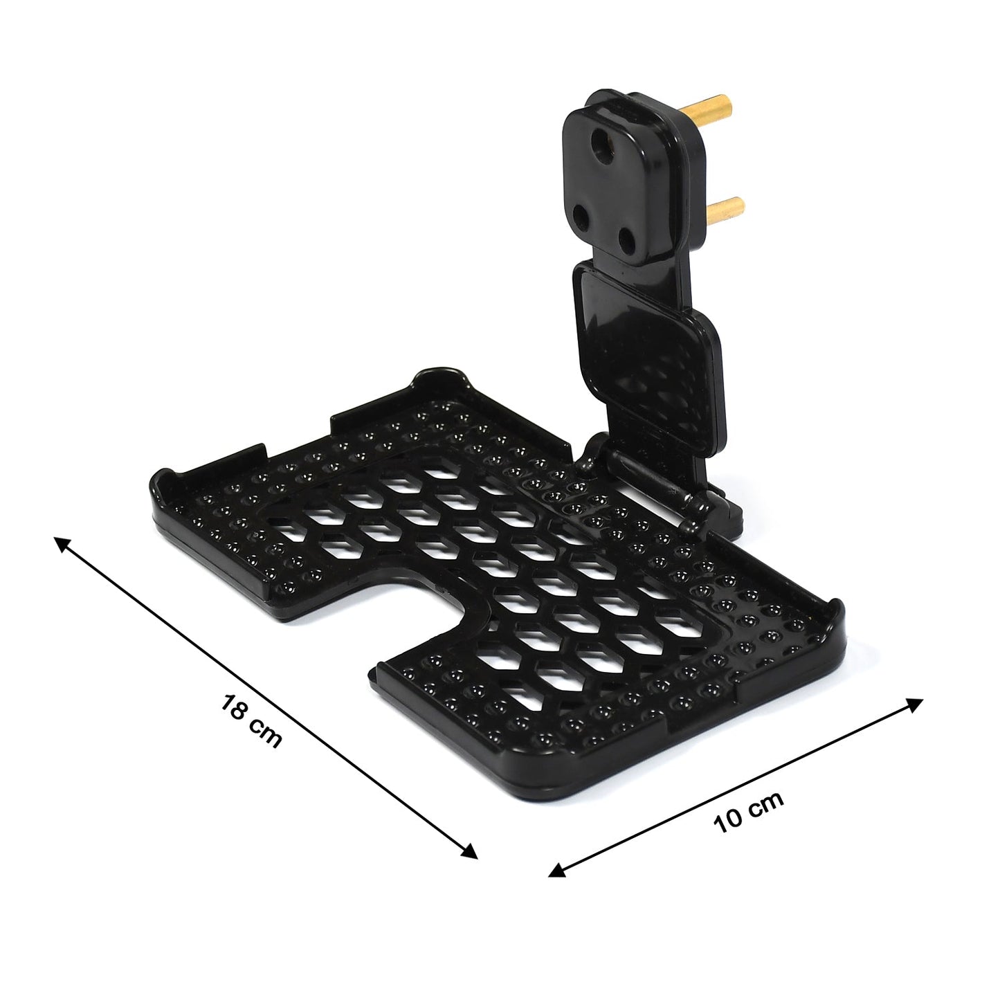 6496B  Multi-Purpose Wall Holder Stand for Charging Mobile Just Fit in Socket and Hang ( Black ) 