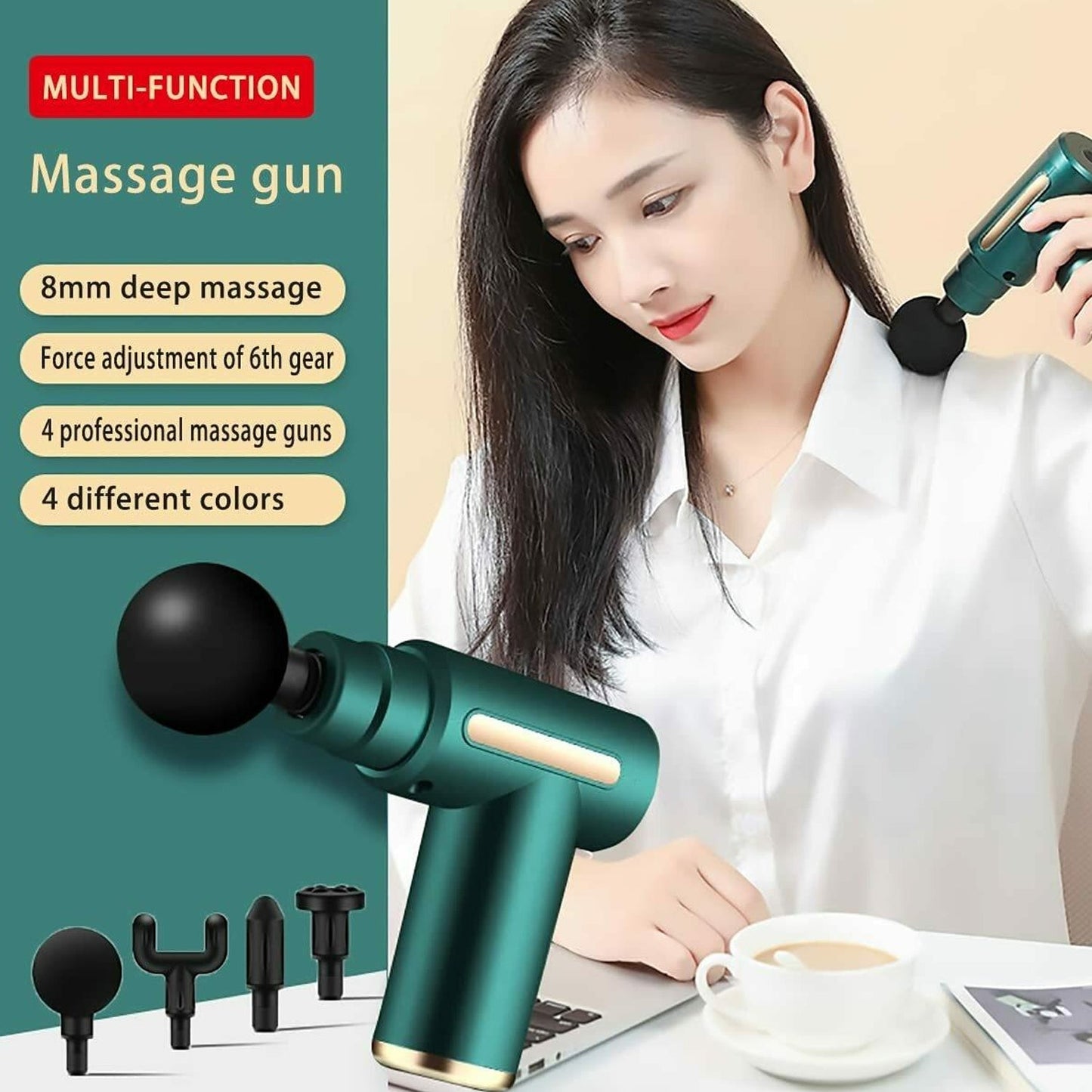 7390 Deep Tissue Percussion Body Massage Machine For Pain Relief 
