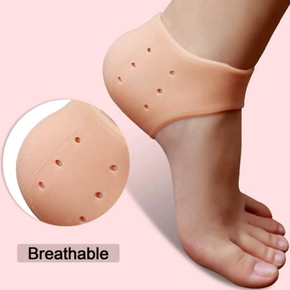 1277 Anti Crack Silicon Gel Heel Moisturizing Socks for Foot Care Men Women (Loose Pack) 