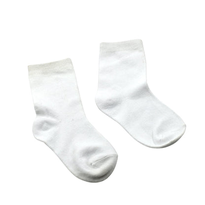 7347 School Girl Student Wearing White Socks (1Pair) 