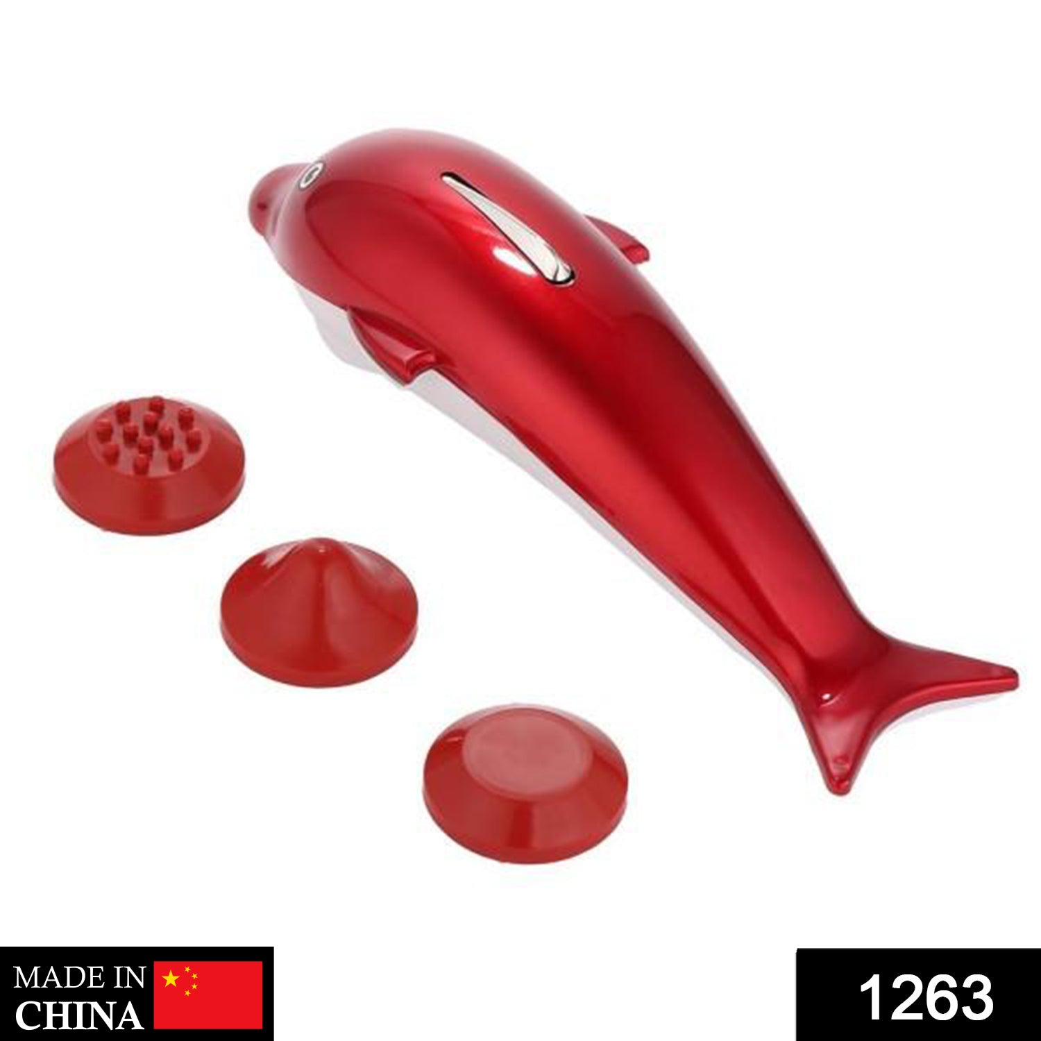 1263 Dolphin Handheld Body Massager for Agony Stress Pain (8 Inch) 