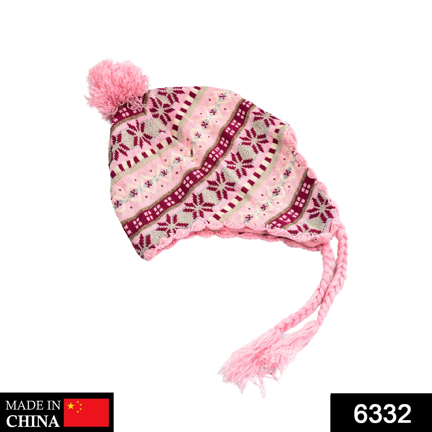 6332  Toddler female Winter Warm Knit Hat Beanie Cap 
