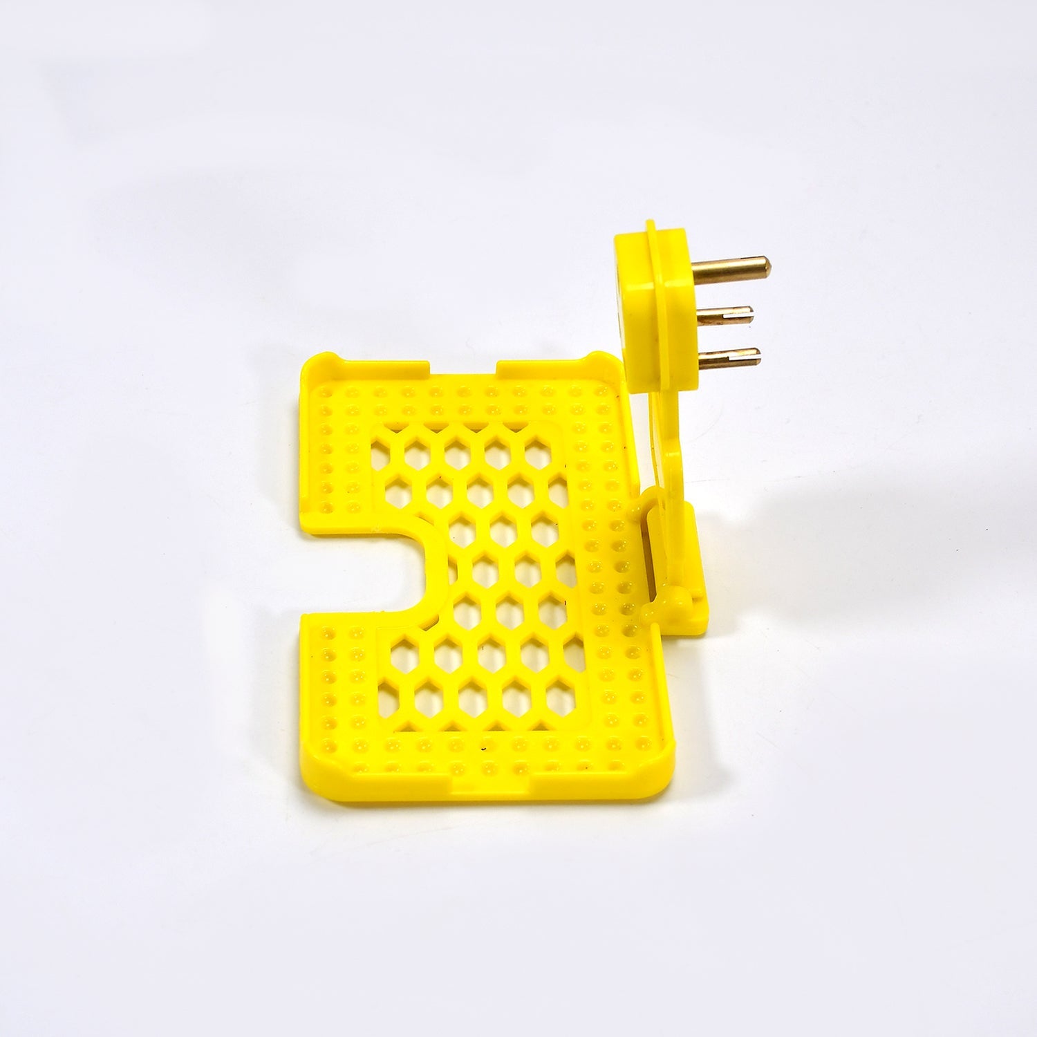 6496Y Multi-Purpose Wall Holder Stand for Charging Mobile Just Fit in Socket and Hang (Yellow) 