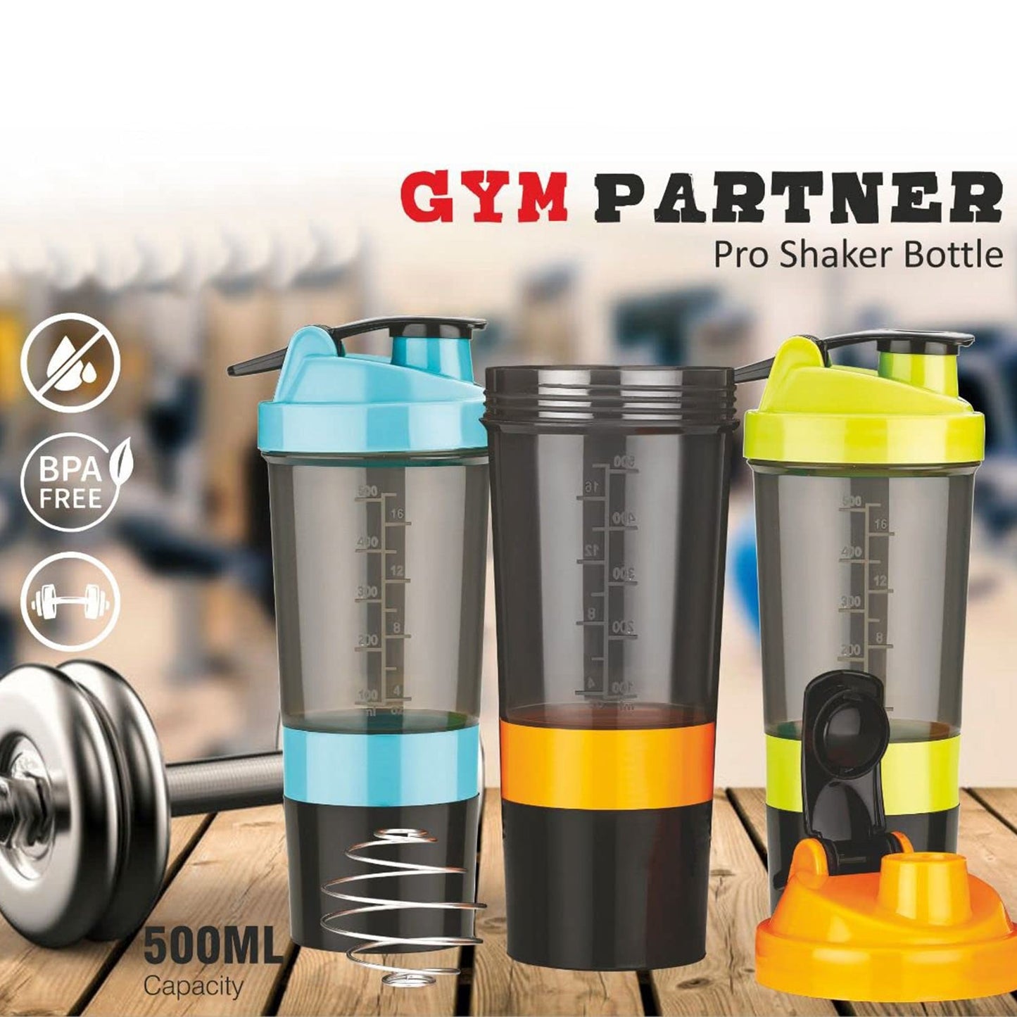 4857 Gym Shaker Bottle & shakers for Protein Shake 
