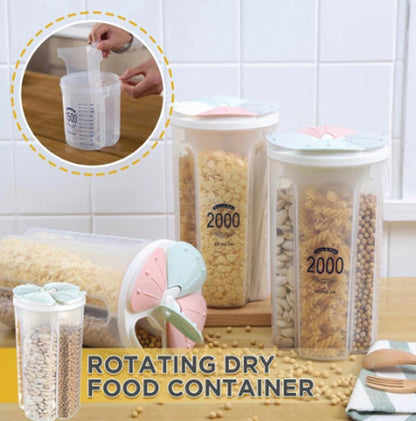766 Kitchen Storage - Transparent Sealed Cans/Jars/Storage Box 4 Section 