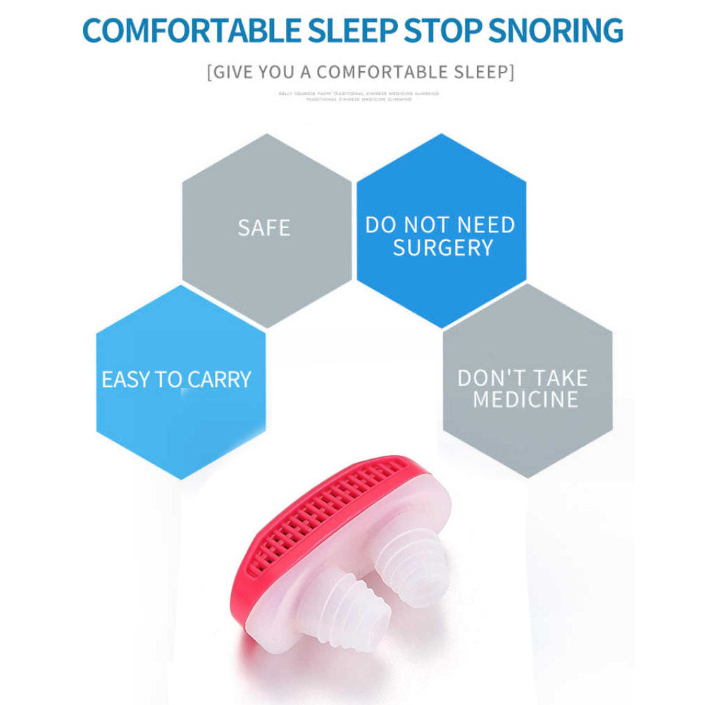 353 - 2 in 1 Anti Snoring and Air Purifier Nose Clip for Prevent Snoring and Comfortable Sleep 