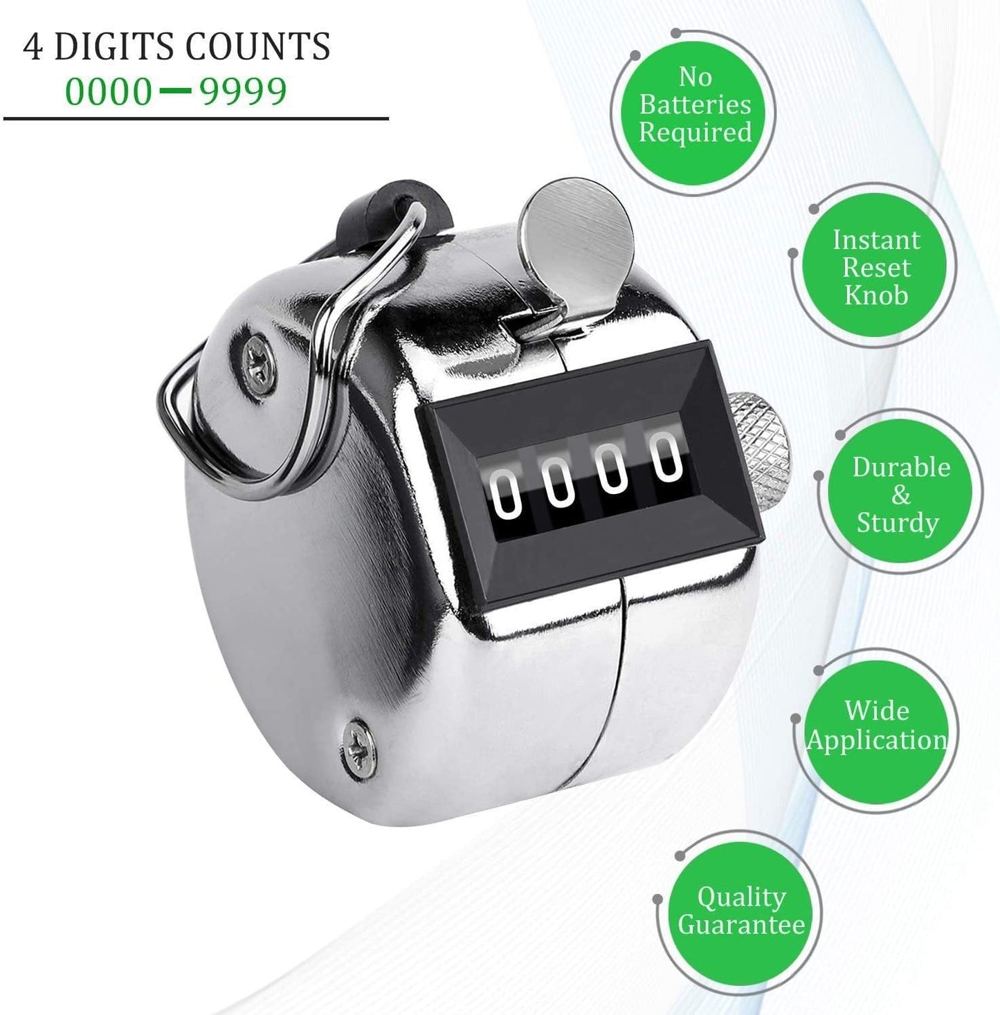 1550 4 Digits Hand Held Tally Counter Numbers Clicker 