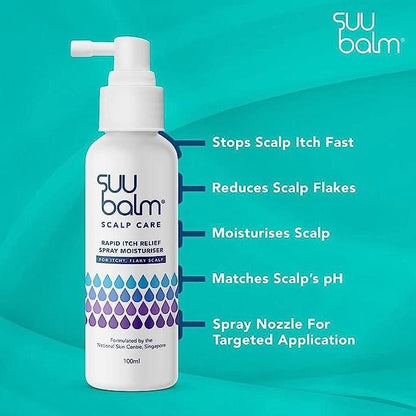Suu Balm Rapid Itch Relief Scalp Spray Moisturiser (Pack of 1)