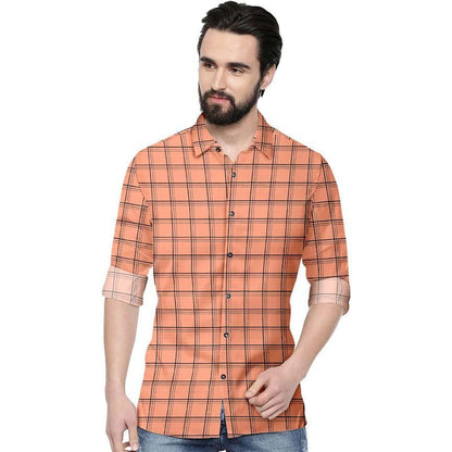 Cotton Checkered Slim Fit Casual Shirt