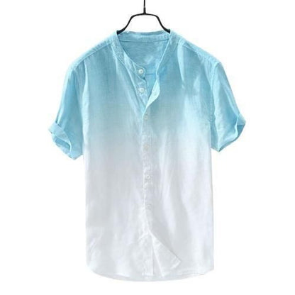 Rayon Cotton Color Block Half Sleeves Regular Fit Casual Shirt