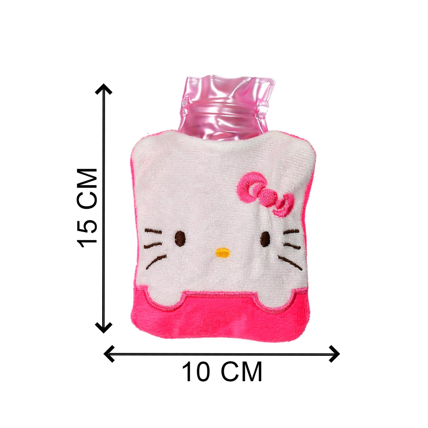 6520 Pink Hello Kitty small Hot Water Bag with Cover for Pain Relief, Neck, Shoulder Pain and Hand, Feet Warmer, Menstrual Cramps. 