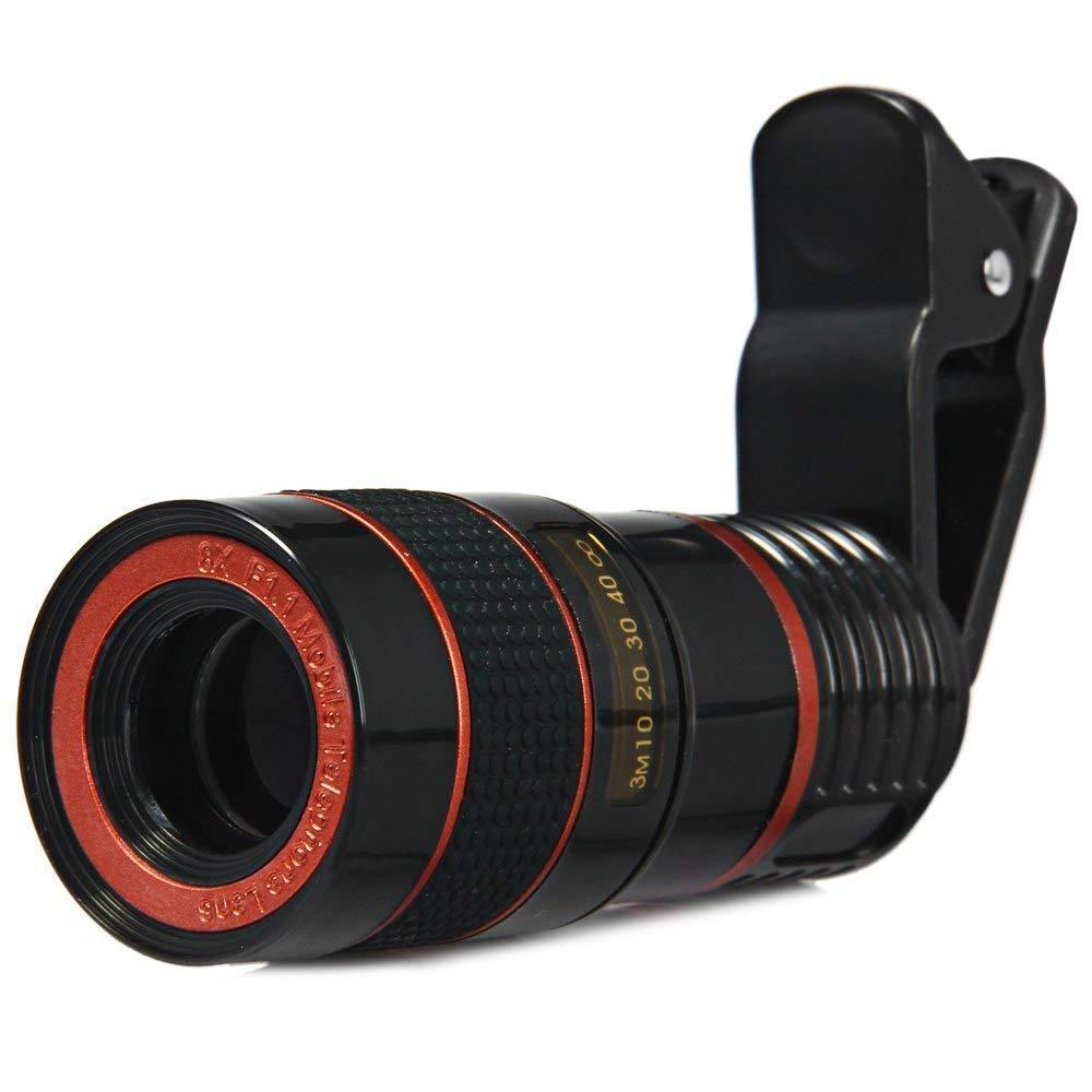 319 Clip-on 8X Optical Zoom Telescope Phone Camera Lens 