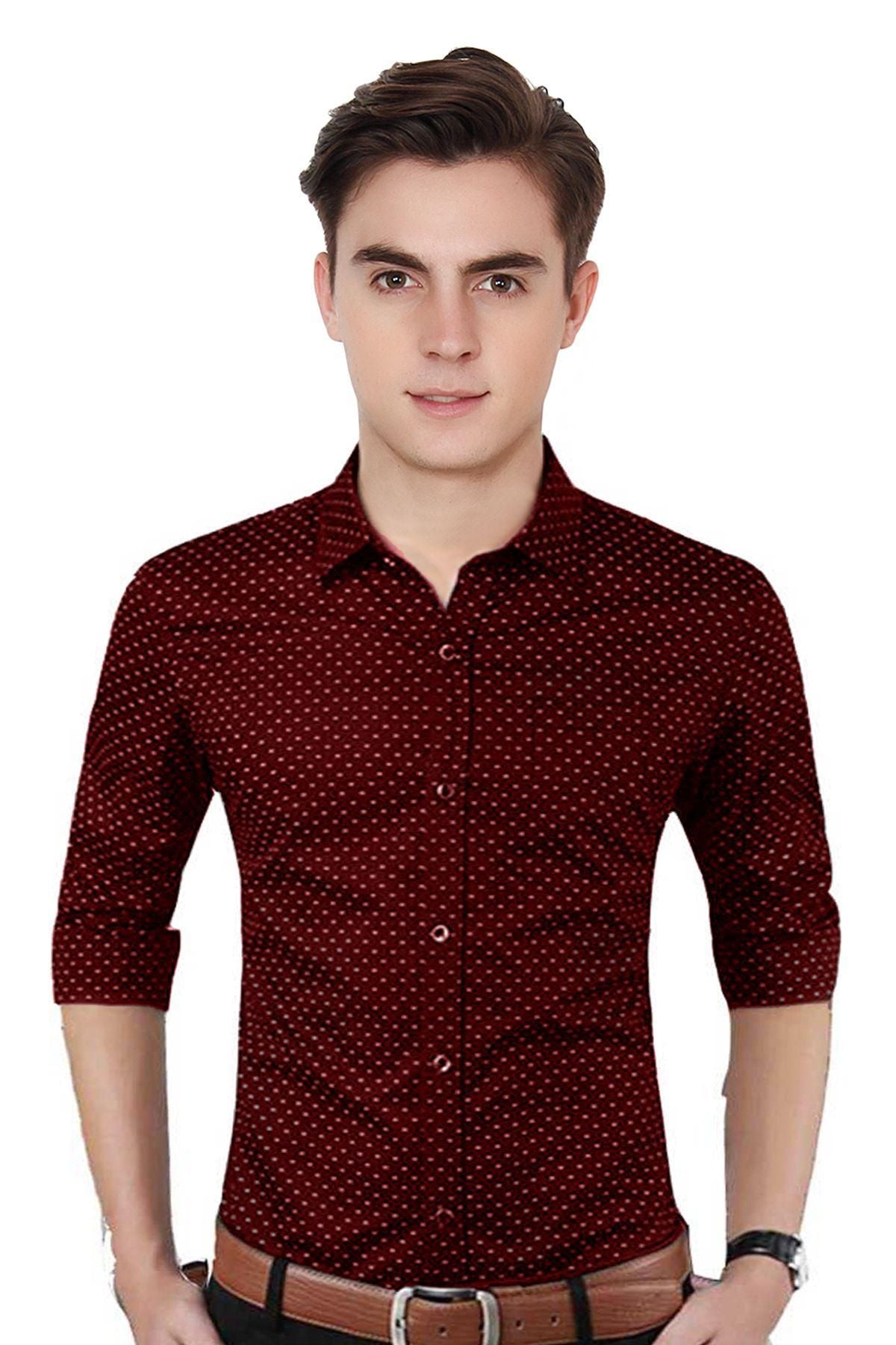 Cotton Printed Slim Fit Full Sleeves Casual Shirt