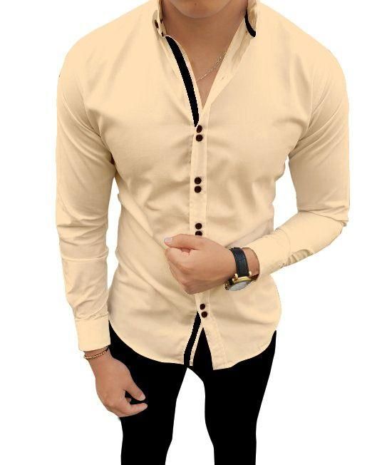 Cotton Solid Full Sleeves Slim Fit Shirt