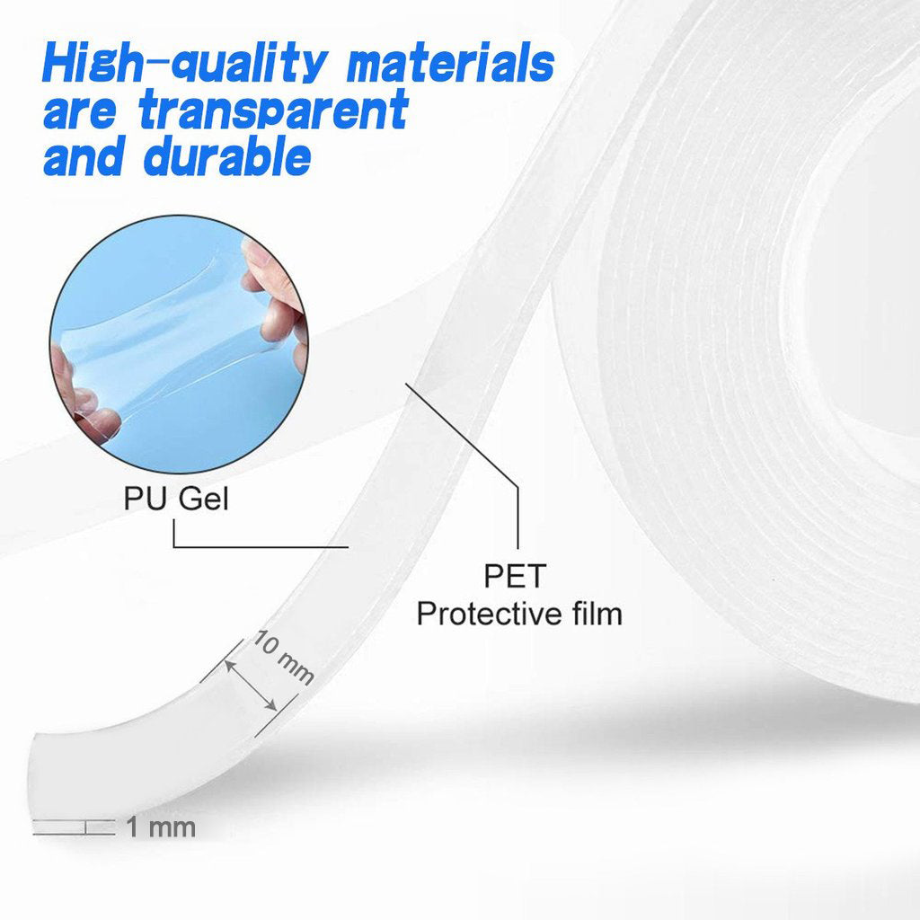 1678 5 Meter Double Sided Adhesive Silicon Grip Gel Tape 
