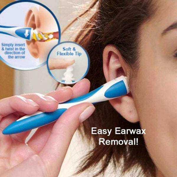 4656 Smart Swab Silicone Easy Earwax Removal with 16 Replacement Disposable Soft Tips/Ear Wax 