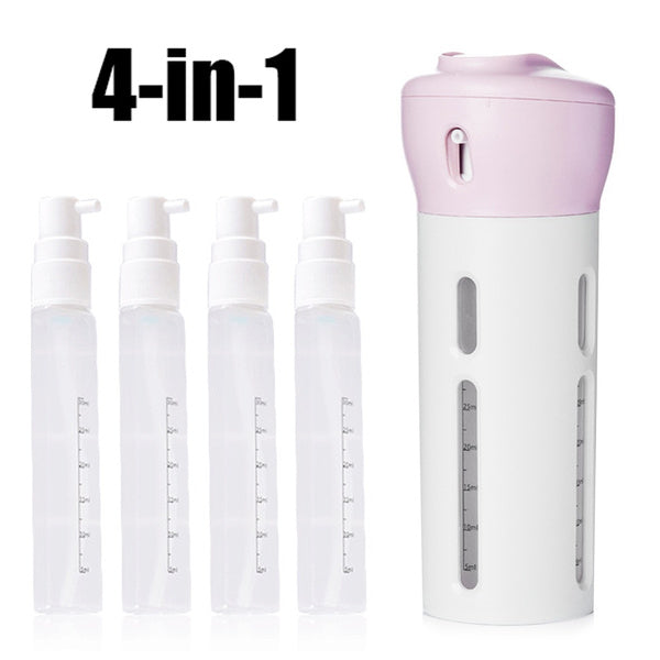 1384 4 in 1 Travel Dispenser Bottle Set Travel Refillable Cosmetic Containers Set 