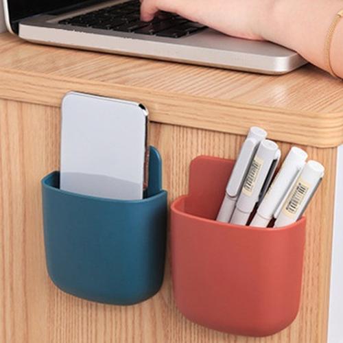 1374 Wall Mounted Storage Case with Mobile Phone Charging Port Plug Holder - Pack of 4 Pcs 