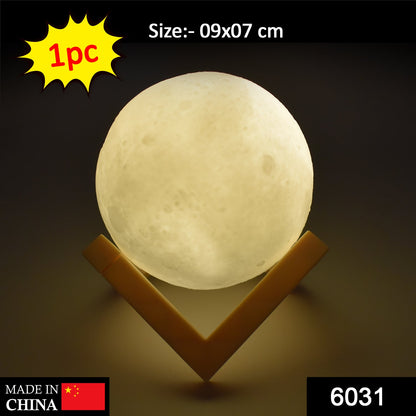 6031 3D Rechargeable Moon Lamp with Touch Control Adjust Brightness 