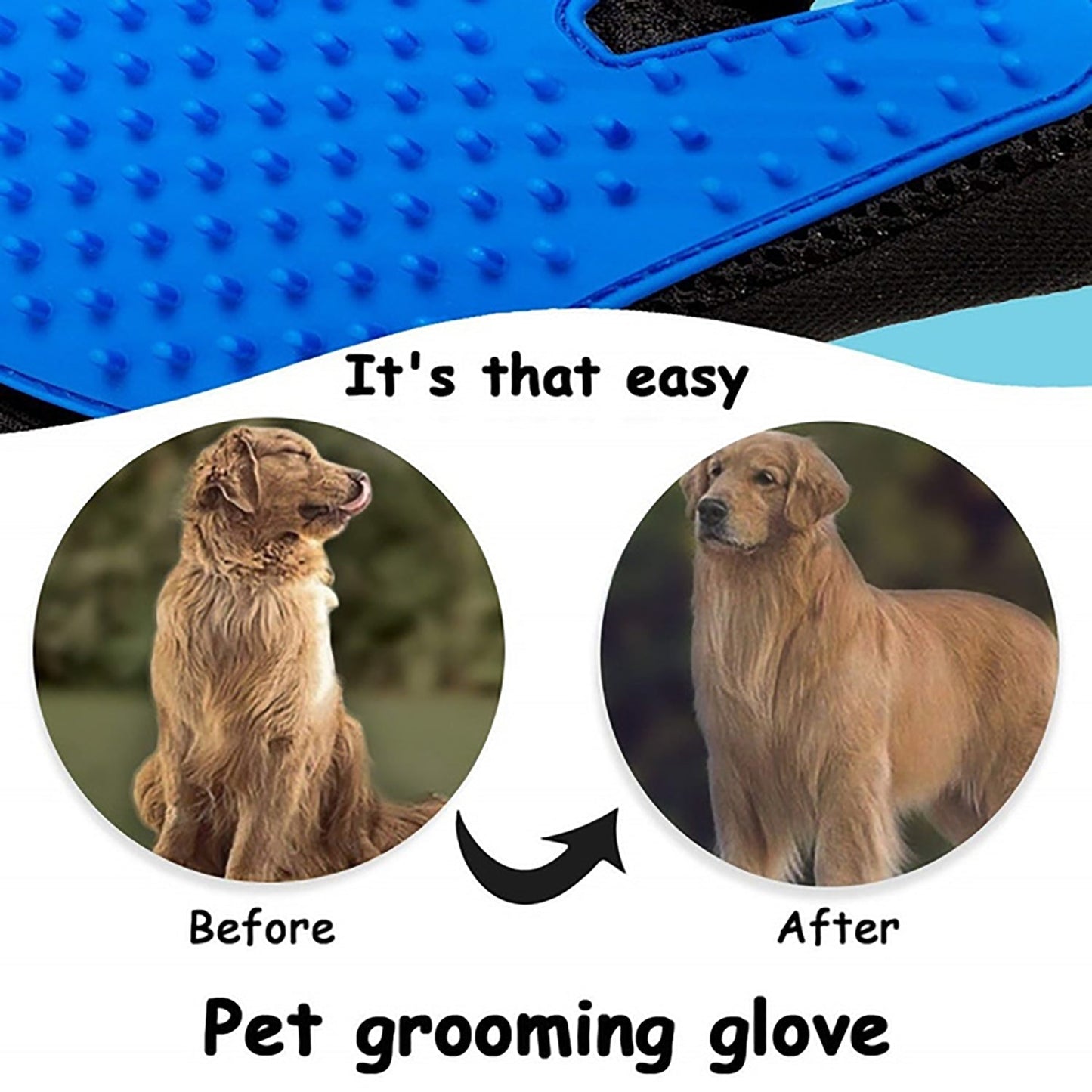 4681 Pet Hair Remover Glove & Self Cleaning Fur Remover 