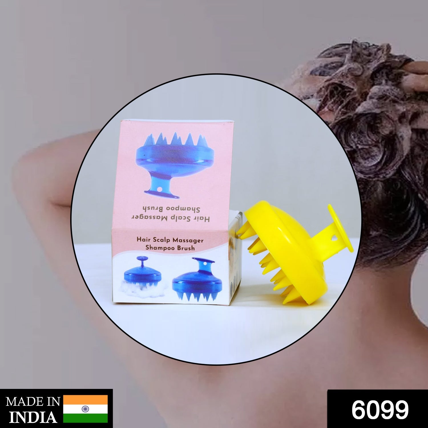 6099 Hair Scalp Adjustable Massager Shampoo Brush,Scalp Shampoo Brush 